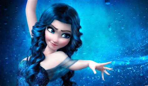 Blue Haired Elsa Frozen Wallpaper Frozen Wallpaper Frozen Disney