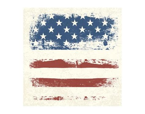Vintage American Flag Detail Prints