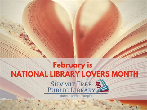 Celebrate National Library Lovers Month The Summit Library Summit