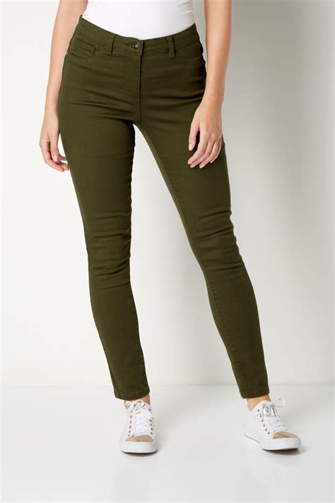 Slim Fit Jeans In Khaki Roman Originals Uk