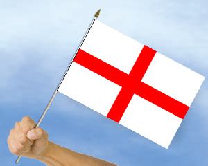 The flag of england is derived from saint george's cross (heraldic blazon: Stockflaggen England (45 x 30 cm)-Fahne Stockflaggen ...