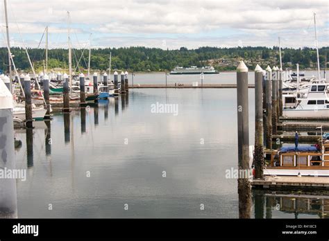 Usa Washington State Bremerton Ferry Departing For Seattle Stock