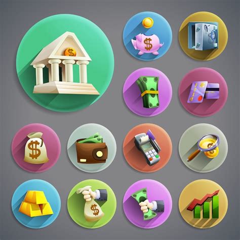 Banking Icons Set Vector Free Download