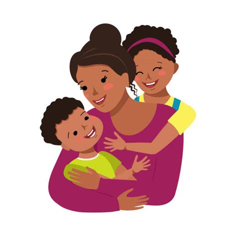 Afroamericana Mom Caras De Ilustración Vectorial De