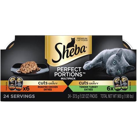 Sheba 12 Count Perfect Portions Cuts Gravy Variety Pack Cat Food