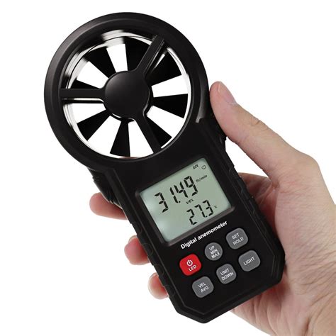 Ane 272 Digital Vane Anemometer Handheld Wind Speed Temperature Air Ve