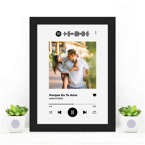 Quadro Spotify Personalizado A4 Elo7 Produtos Especiais