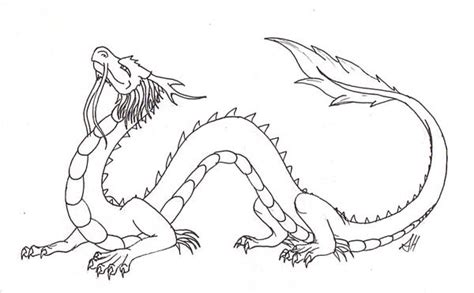 Eastern Dragon Lineart By Wyvernflames On Deviantart