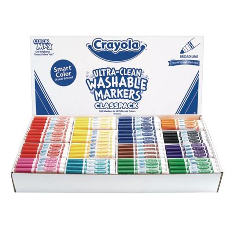 Exclusive Crayola Smart Color Ultra Clean Washable Marker Classpack
