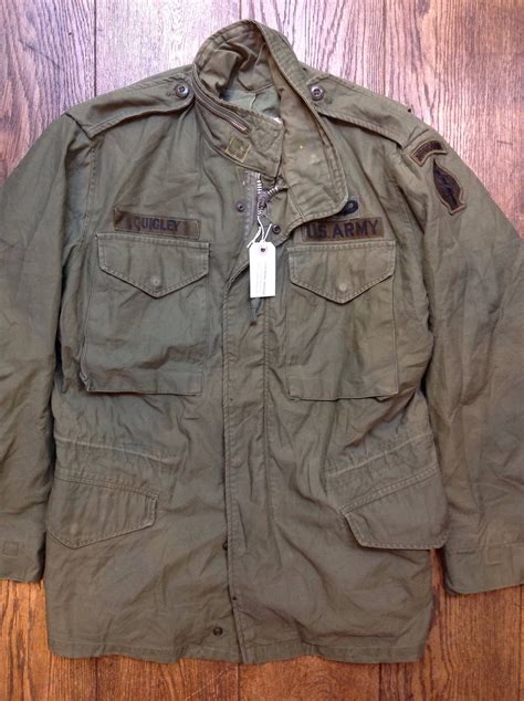 vintage 1960s 60s m 65 m65 m 65 field jacket vietnam era military 44 chest khaki green og 107