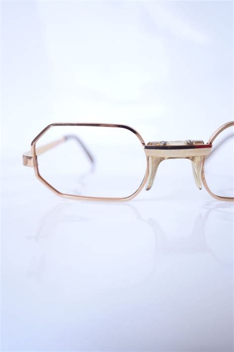 vintage hexagon gold wire rim eyeglasses gold wire frame etsy eyeglasses frames for women