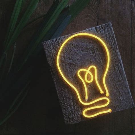 Light Bulb Neon Sign By Shopprettyutopian On Etsy Neon