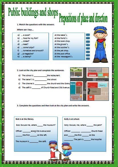 Click To Close Or Click And Drag To Move Prepositions Worksheets Elementary Answers