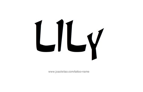Lily Name Tattoo Designs