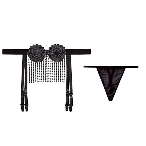 Sexy Lace Garter Belt Or Stockings Women Hot Erotic Lingerie Set Bow