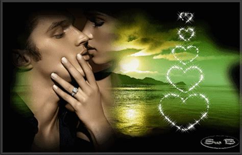 Поцелуй Любовь и романтика Живые картинки гиф №51