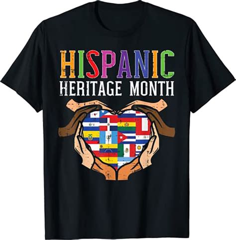 Hispanic Heritage Month Hands Heart Flags Men Women Kids Cl Ok Buy T
