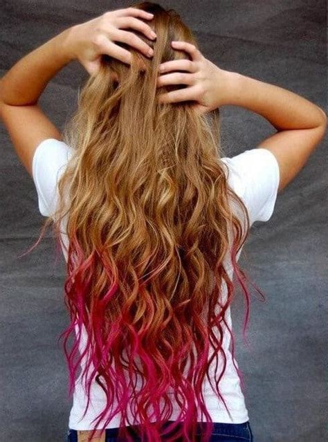 29 Hair Dyes Awesome Ideas For Girls Colored Hair Tips Dip Dye Hair