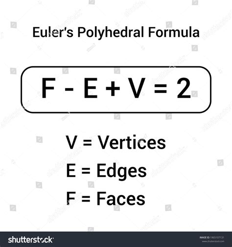 Eulers Polyhedral Formula Mathematic Stock Vector Royalty Free