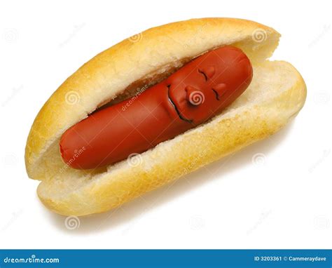 Happy Hot Dog Junk Food Stock Image Image 3203361