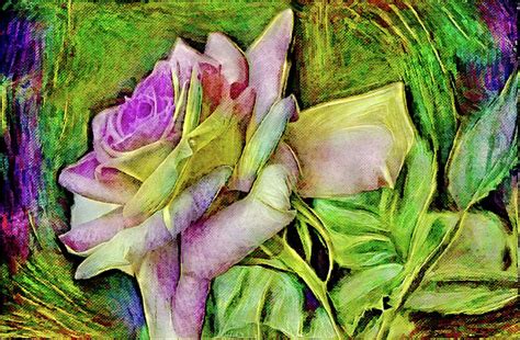 Rose In Super Color Digital Art By Gaby Ethington Fine Art America