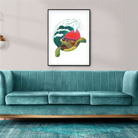 Sea Turtle Prints Sea Creatures Wall Art Nursery Decor Etsy