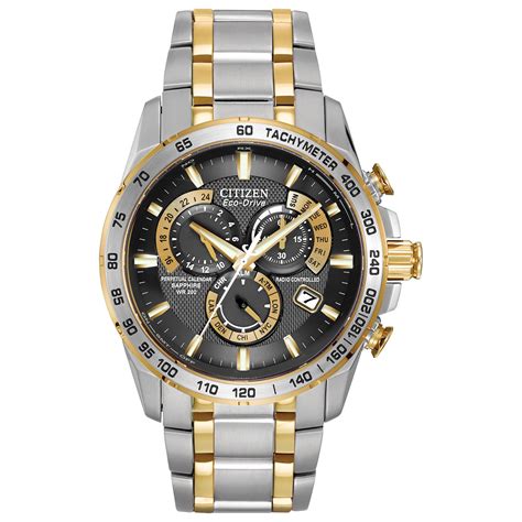 Citizen Men S Eco Drive Atomic Time Pcat Two Tone Watch At E