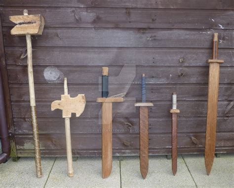 Wooden Sparring Weapons By Fijettcraft On Deviantart