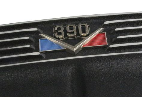 Valve Cover Kit 390 Logo Finned Black Wrinkle Aluminum 1968 70 Amc