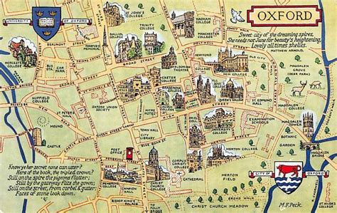 Oxford Map University New College Christ Church Oxford Map Oxford