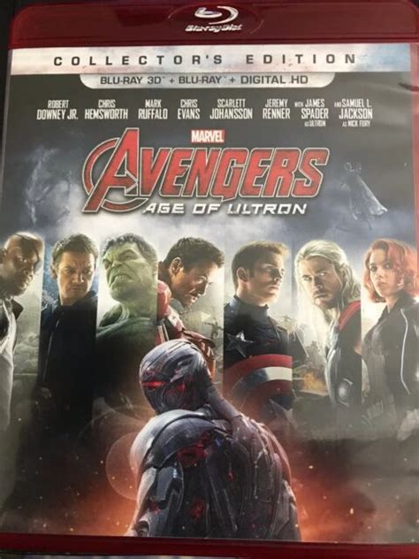 Avengers Age Of Ultron 3d 2d Blu Ray 2 Disc 2015 3d Movie Slip