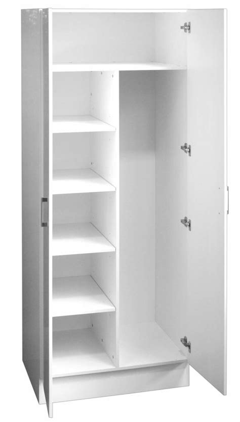 Combination Linenbroom Cupboard Double Door 80cm Pantry Cabinets Perth