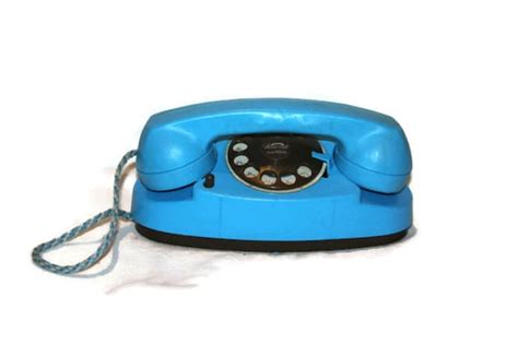 Vintage Rotary Dial Play Phone Telephone Baby Blue By Raymels