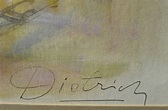 HERMANN DIETRICH (1916-2003) original mid century watercolor painting ...