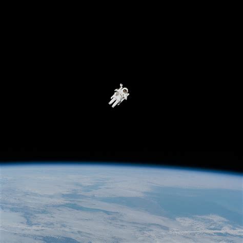 In This Feb 7 1984 Photograph Of The First Untethered Spacewalk Nasa