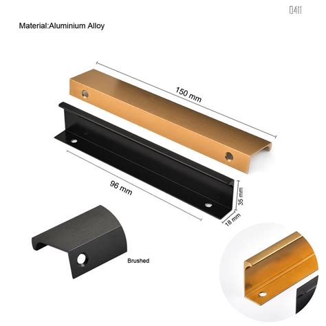 Also, the quick installation of this cabinet pull makes for an easy method of remodeling your kitchen or bathrooms. Modern Style Finger Edge Pull Furniture DrawerHandles ...