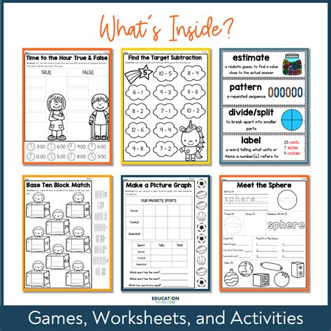 Math Activities Packets Bundle Math Practice Education To The Core