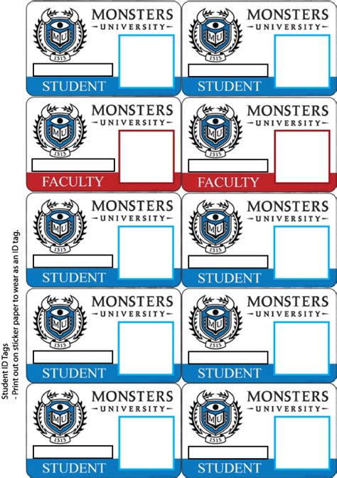 Sticker Id Monster University Birthday Monsters Inc University