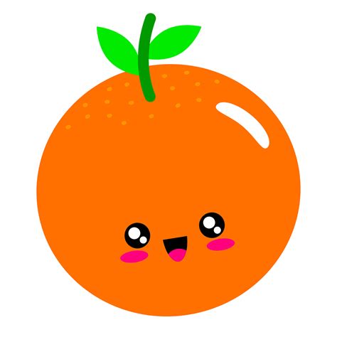 Download Orange Illustration Fruit Royalty Free Vector Graphic Kawaii