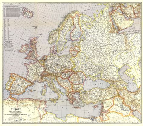 Europe 1940 Wall Map By National Geographic Mapsales