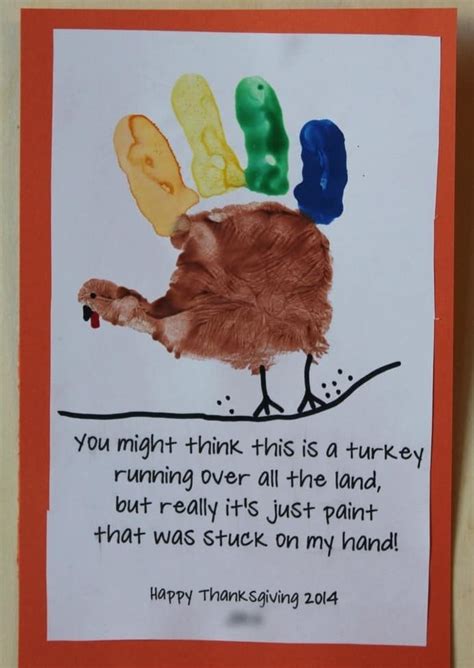 Handprint Turkey Poem Printable