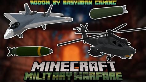 Minecraft Pe Mod Military Warfare Addon Helicopter And Plane In