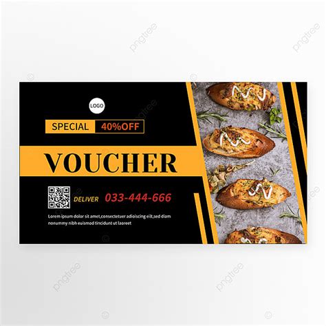 Black Minimalist Restaurant Coupons Template Download On Pngtree