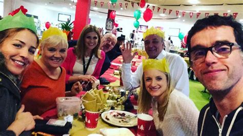 Gemma Atkinson And Emmerdale Co Stars Don Christmas Hats As They Enjoy