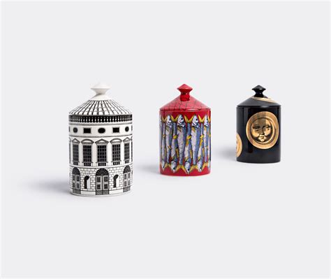 Fornasetti Profumi Candles Coming In A Ceramic Vessel Featuring A