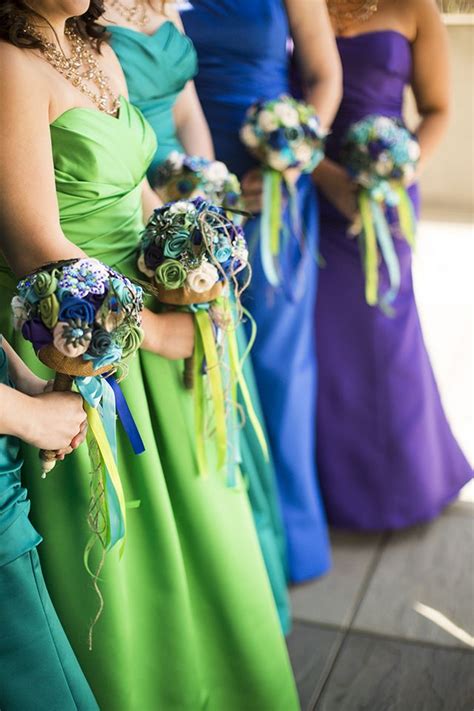 Colorful Pacific Northwest Peacock Inspired Wedding Nearly Newlywed