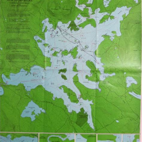 Squam Lake Nh With My Sailing Routes Navigation Chart Lake Sunapee