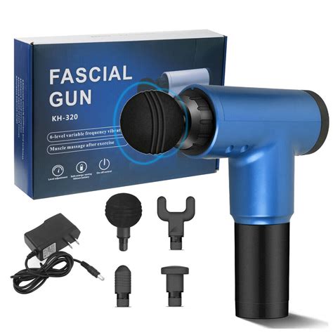 Muscle Massage Fascia Gun 4 Heads Percussion Booster Massager Muscle Vibrating Relaxing Pain