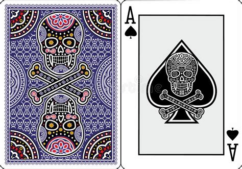 Ace Of Spades With Skull Stock Illustration Illustration