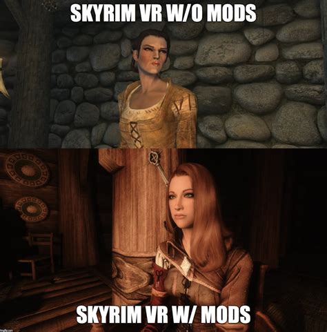 Skyrim Vr A Quick Before And After Mods Comparison Skyrimvr
